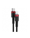 BASEUS KABEL USB-C DO LIGHTNING PD CATLKLF-91 CAFULE  18W  1M (CZARNO-CZERWONY) - nr 14