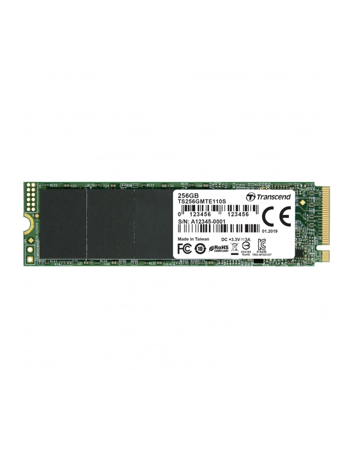 transcend Dysk SSD 110S 256GB 2280 M.2 NVMe PCIe Gen3 x4 główny