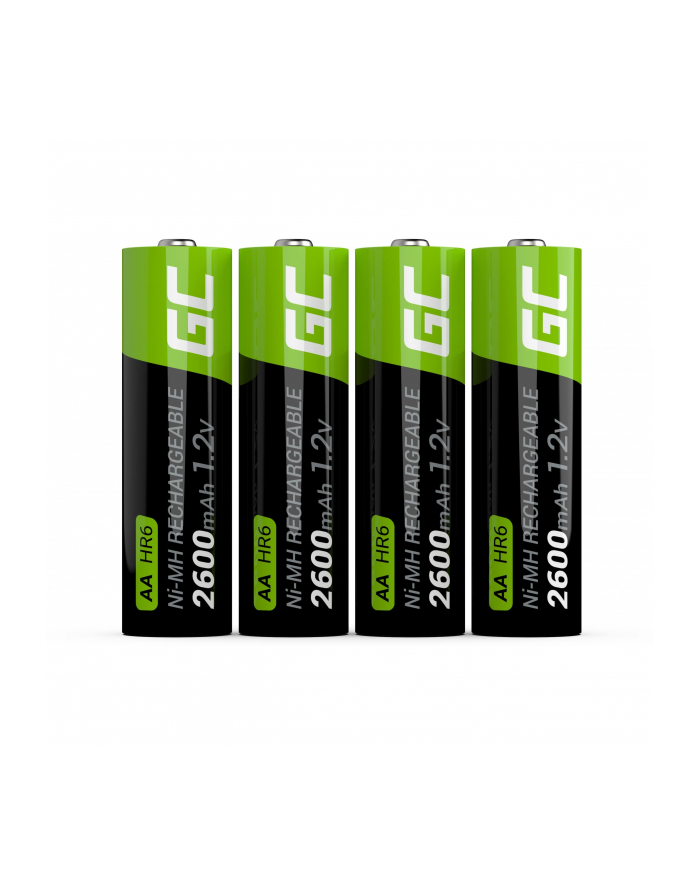 green cell Akumulatorki Paluszki 4x AA R6 2600mAh główny