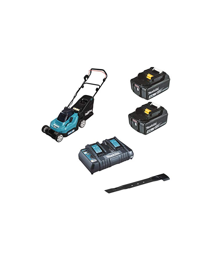 Makita cordless lawn mower DLM382PM2, 36Volt (2x18V) (blue / black, 2x Li-ion battery 4.0Ah) główny