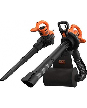 black+decker BLACK + DECKER 3-in-1 electric leaf blower BEBLV290-QS, leaf vacuum / leaf blower (black / orange, 2,900 watts)