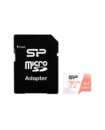 SILICON POWER memory card Superior Micro SDXC 64GB UHS-I A3 V30 nr 1