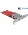 DeLOCK PCIe x8> 2x int. NVMe M.2 Key M LP, adapters - nr 16