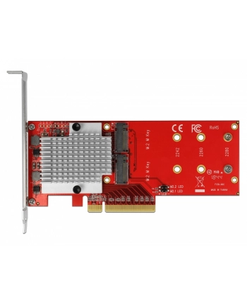 DeLOCK PCIe x8> 2x int. NVMe M.2 Key M LP, adapters nr 1