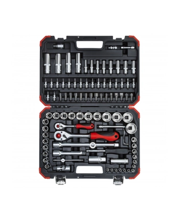Gedore Red socket wrench set 1/4 ''+ 1/2'', 94 pieces (red / black, with reversible ratchets, SW 4mm - 32mm) nr 1
