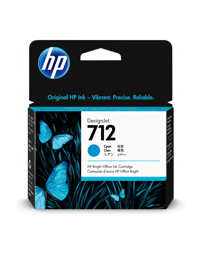 hp inc. HP 712 29-ml Cyan DesignJet Ink Cartridge główny