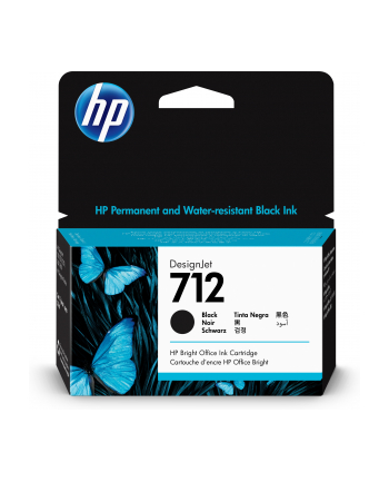 hp inc. HP 712 38-ml Black DesignJet Ink Cartridge