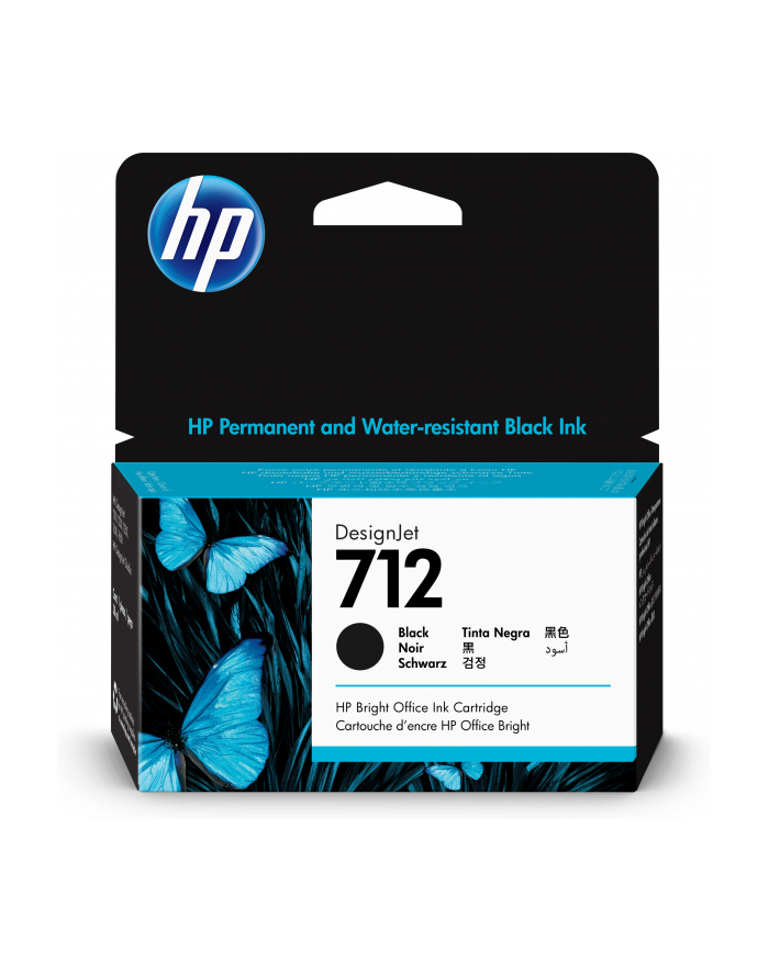 hp inc. HP 712 38-ml Black DesignJet Ink Cartridge główny