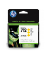 hp inc. HP 712 3-Pack 29-ml Yellow DesignJet Ink Cartridge - nr 11