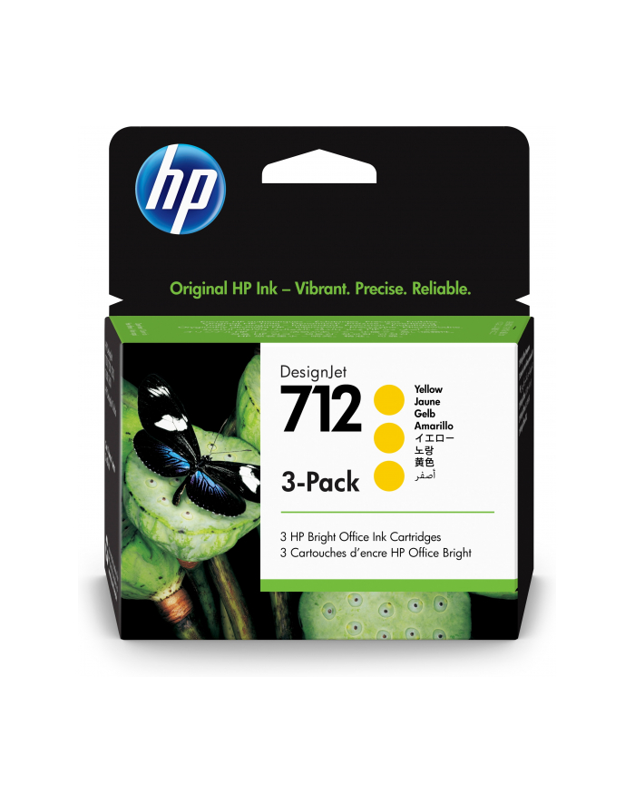 hp inc. HP 712 3-Pack 29-ml Yellow DesignJet Ink Cartridge główny