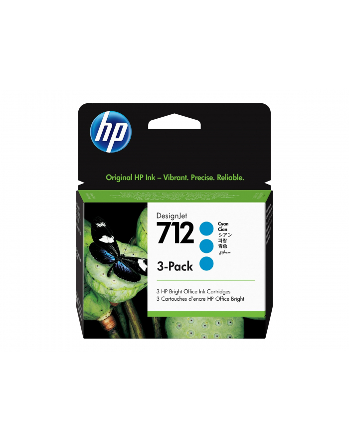 hp inc. HP 712 3-Pack 29-ml Cyan DesignJet Ink Cartridge główny
