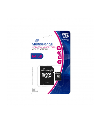 Mediarange 64 GB microSDXC, memory card (black, Class 10)