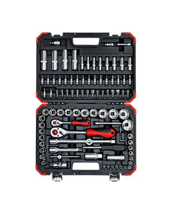 Gedore Red socket wrench set 1/4 ''+ 1/2'', 94 pieces (red / black, with reversible ratchets, SW 4mm - 32mm)