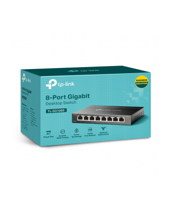 TP-LINK TL-SG108S Gbit 8-Port Unmanaged Switch Steel Case (P)