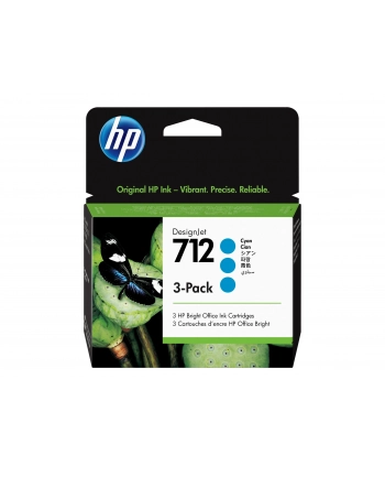 hp inc. HP 712 3-Pack 29-ml Cyan DesignJet Ink Cartridge nr 1
