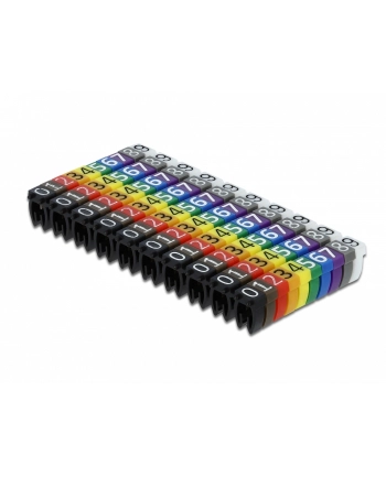 DELOCK Cable Marker Clips 0-9 assorted colours 100 pieces nr 2