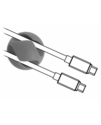 DELOCK Cable Holder with 2 feed-throughs Set 6 pieces