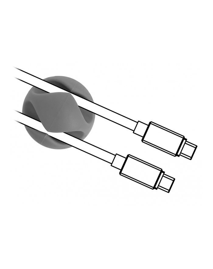 DELOCK Cable Holder with 2 feed-throughs Set 6 pieces główny