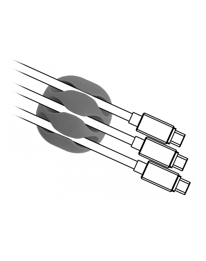 DELOCK Cable Holder with 3 feed-throughs Set 6 pieces główny