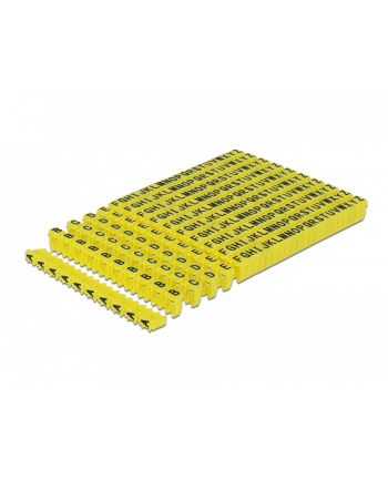 DELOCK Cable Marker Clips A-Z yellow 260 pieces