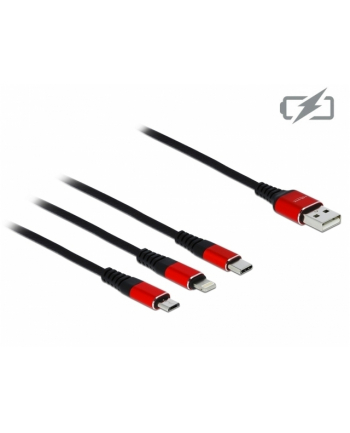 DELOCK USB Charging Cable 3 in 1 for Lightning / Micro USB / USB Type-C 30cm