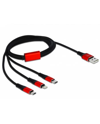 DELOCK USB Charging Cable 3 in 1 for Lightning / Micro USB / USB Type-C 1m