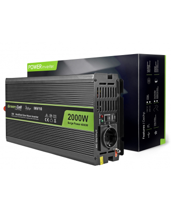 green cell Przetwornica 12V/230V 2000W/4000W Mod sinus