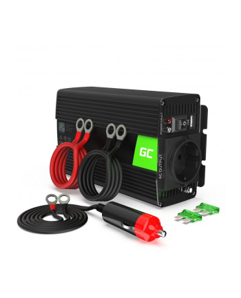 green cell Przetwornica 12V/230V 500W/1000W Czysty sinus