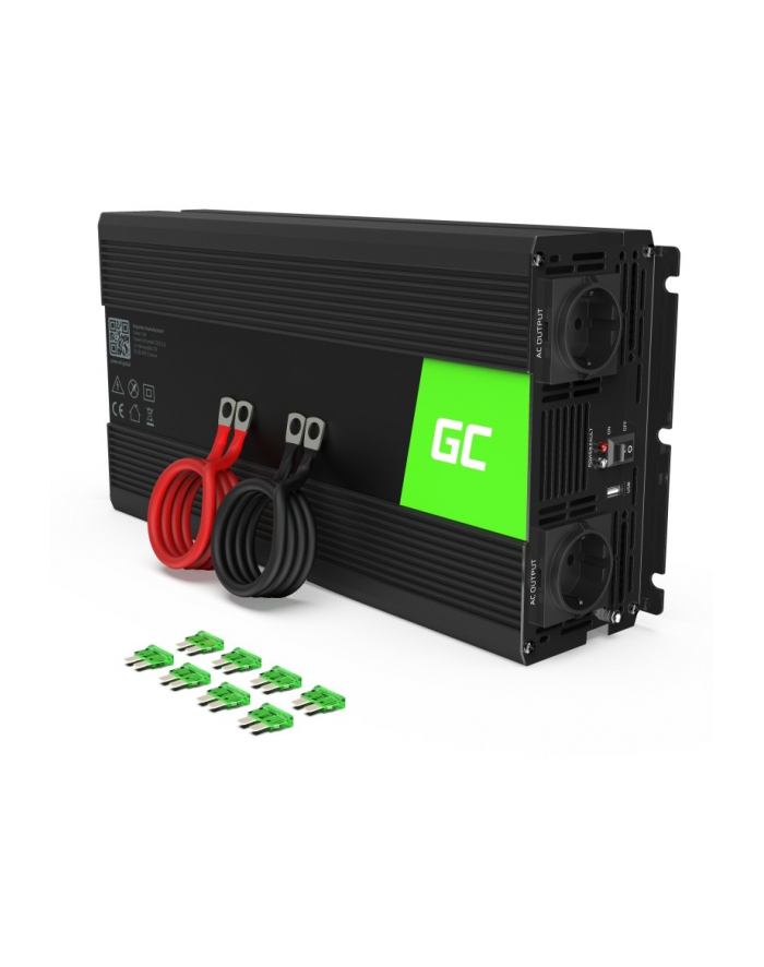 green cell Przetwornica 12V/230V 1500W/3000W Mod sinus główny