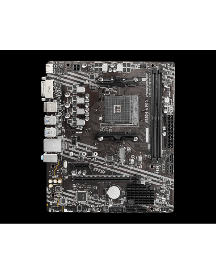 msi Płyta główna A520M-A PRO AM4 2DDR4 DVI/HDMI USB 3.2 mATX główny
