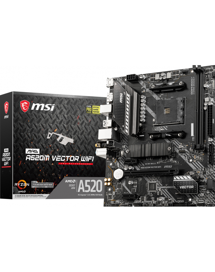 msi Płyta główna MAG A520M VECTOR WIFI 2DDR4 DP/HDMI mATX główny
