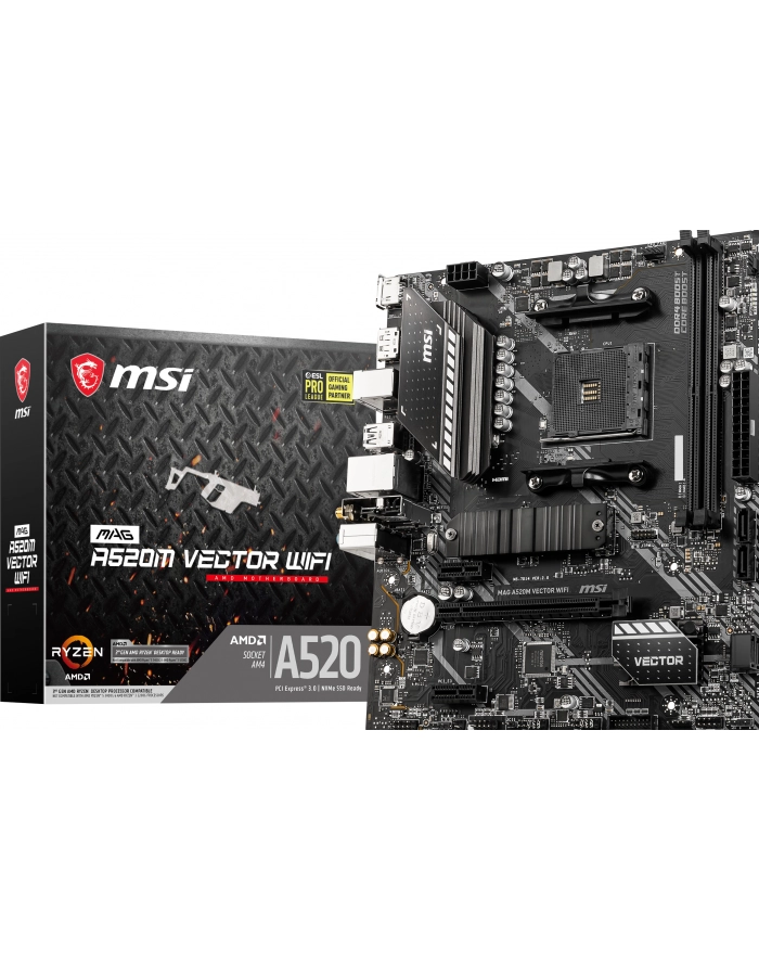 msi Płyta główna MAG A520M VECTOR WIFI 2DDR4 DP/HDMI mATX główny