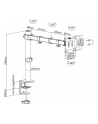 digitus Uchwyt biurkowy pojedyńczy z zaciskiem 1xLCD max. 32 cale max. 8 kg uchylno-obrotowy 270 (PIVOT) - nr 33