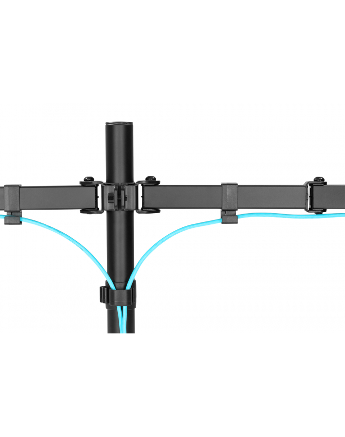 digitus Uchwyt biurkowy podwójny z zaciskiem 2xLCD max. 32' max. Obciążenie 2x 8kg uchylno-obrotowy czarny główny