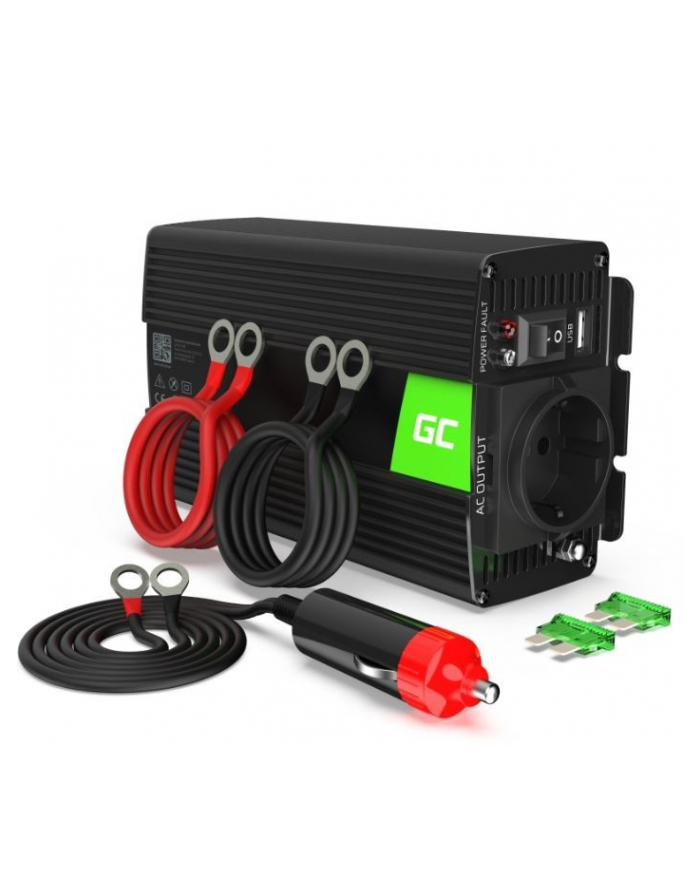 green cell Przetwornica 12V/230V 500W/1000W Mod sinus główny