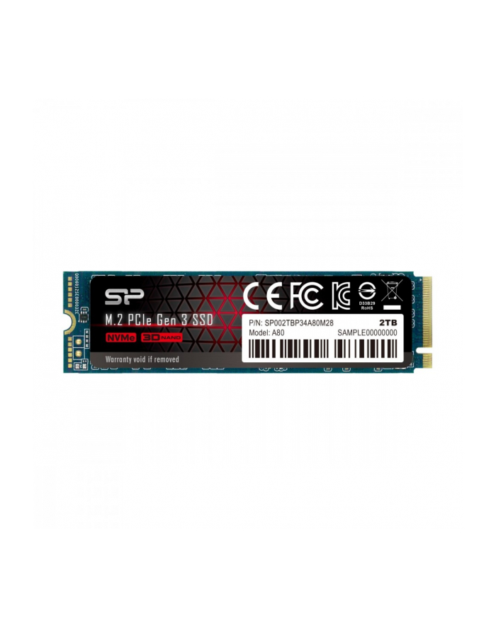 silicon power Dysk SSD A80 2TB M.2 PCIe 3400/3000 MB/s NVMe główny