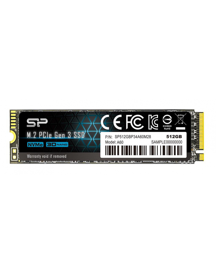 silicon power Dysk SSD A60 512GB M.2 PCIe 2200/1600 MB/s NVMe główny