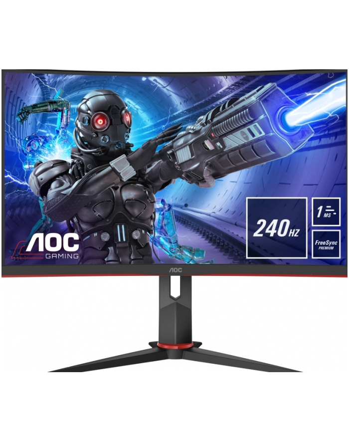 aoc Monitor C32G2ZE/BK 31.5 cala VA Curved 240Hz HDMIx2 DP główny