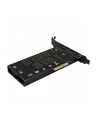 AXAGON PCEM2-DC, adapter wewnętrzny PCIe x4 - M.2 NVMe M-key + SATA B-key slot, chłodnica, LP - nr 32
