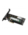 AXAGON PCEM2-DC, adapter wewnętrzny PCIe x4 - M.2 NVMe M-key + SATA B-key slot, chłodnica, LP - nr 21