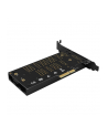 AXAGON PCEM2-DC, adapter wewnętrzny PCIe x4 - M.2 NVMe M-key + SATA B-key slot, chłodnica, LP - nr 23