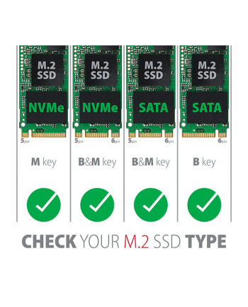 AXAGON PCEM2-DC, adapter wewnętrzny PCIe x4 - M.2 NVMe M-key + SATA B-key slot, chłodnica, LP