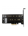 AXAGON PCEM2-D, adapter wewnętrzny PCIe x4 - M.2 NVMe M-key + SATA B-key slot, LP - nr 24