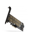 AXAGON PCEM2-D, adapter wewnętrzny PCIe x4 - M.2 NVMe M-key + SATA B-key slot, LP - nr 17