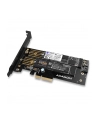 AXAGON PCEM2-D, adapter wewnętrzny PCIe x4 - M.2 NVMe M-key + SATA B-key slot, LP - nr 18