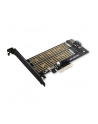 AXAGON PCEM2-D, adapter wewnętrzny PCIe x4 - M.2 NVMe M-key + SATA B-key slot, LP - nr 23