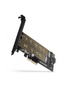 AXAGON PCEM2-D, adapter wewnętrzny PCIe x4 - M.2 NVMe M-key + SATA B-key slot, LP - nr 29