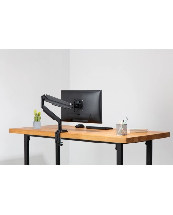 digitus Ramię biurkowe pojedyńcze z zaciskiem 1xLCD max. 32 cale max. 9 kg uchylno-obrotowe 180 (PIVOT)