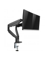 digitus Ramię biurkowe podwójne z zaciskiem regulowane 2xLCD max. 32' max. 2x 9kg uchylno-obrotowe czarny - nr 59