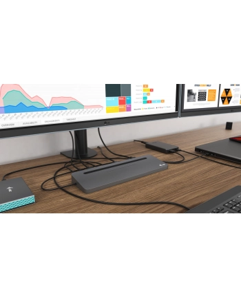 i-tec Stacja dokująca USB-C Metal Ergonomic 4K 3x Display Docking Station Power Delivery 85 W